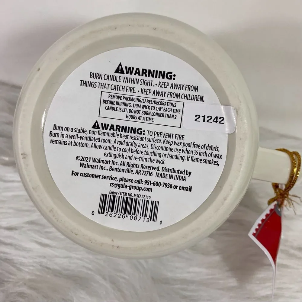 Fragrant Peppercorn, Vetiver and Vanilla  Bourbon Candle in a Large Coffee Cup